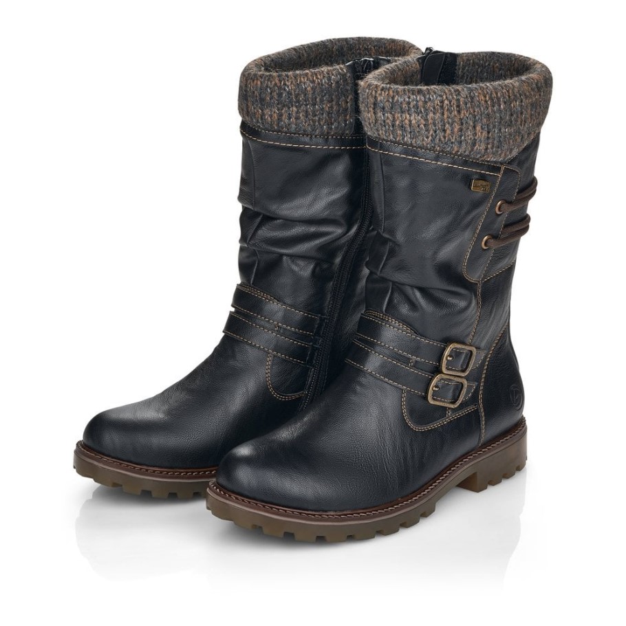 Rieker Black Remonte D8478 Women Boots