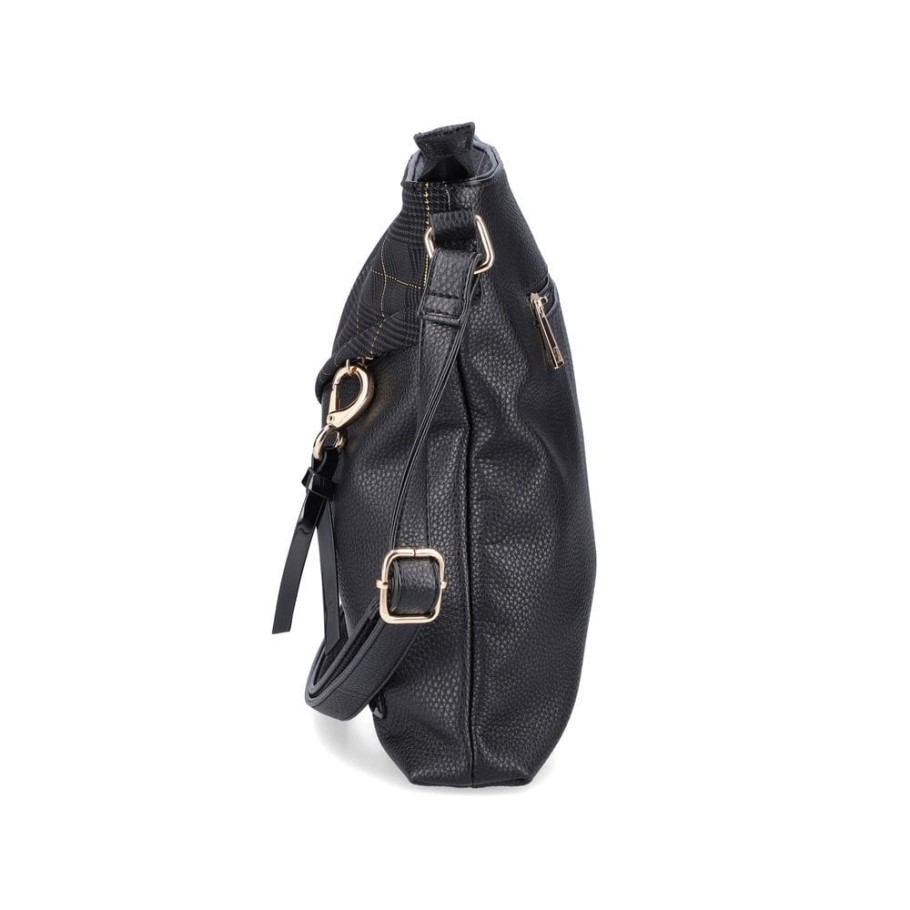 Black Rieker H1040-00 Women Black Zipper Bag