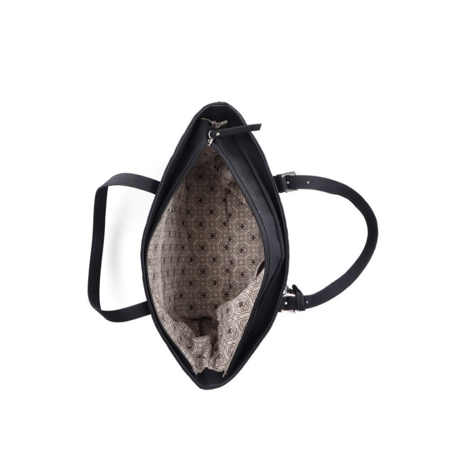 Black Rieker H1491-00 Women Black Zipper Bag