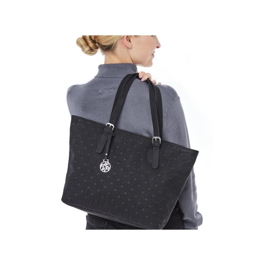Black Rieker H1491-00 Women Black Zipper Bag