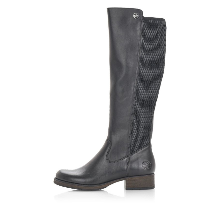 Black Rieker Z9591 Women Knee High Boots