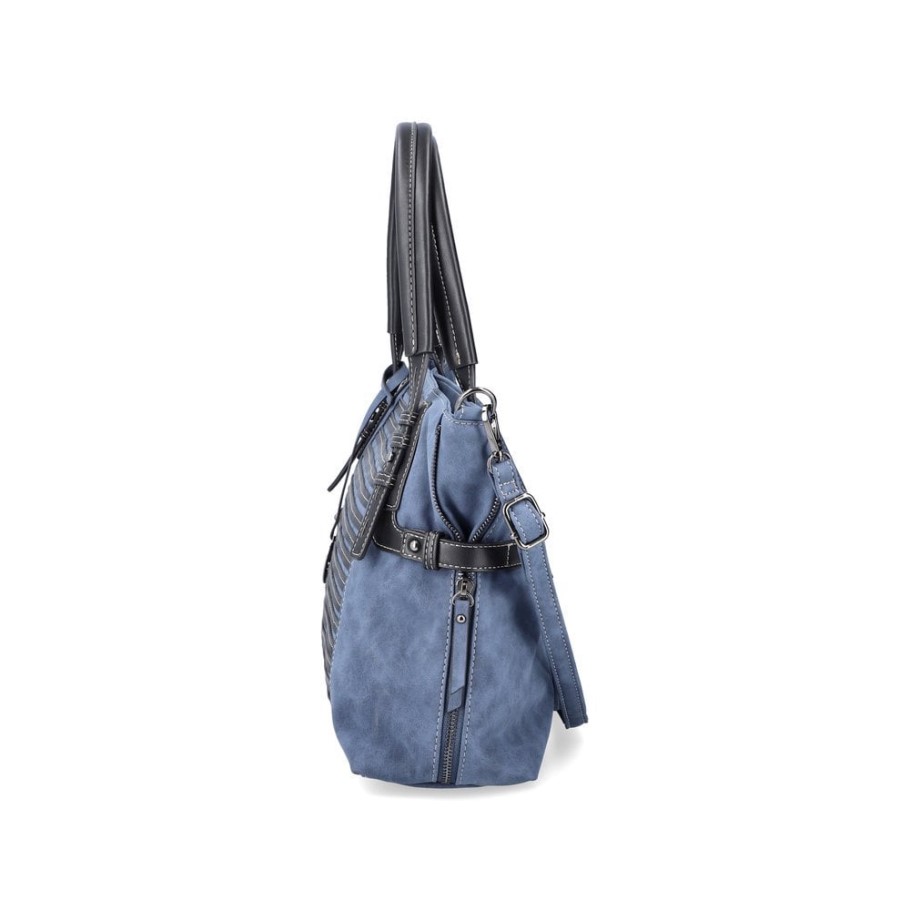 Blue Rieker H1083-12 Women Blue Zipper Handbag
