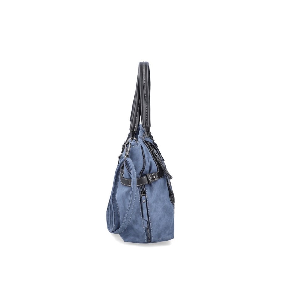Blue Rieker H1083-12 Women Blue Zipper Handbag