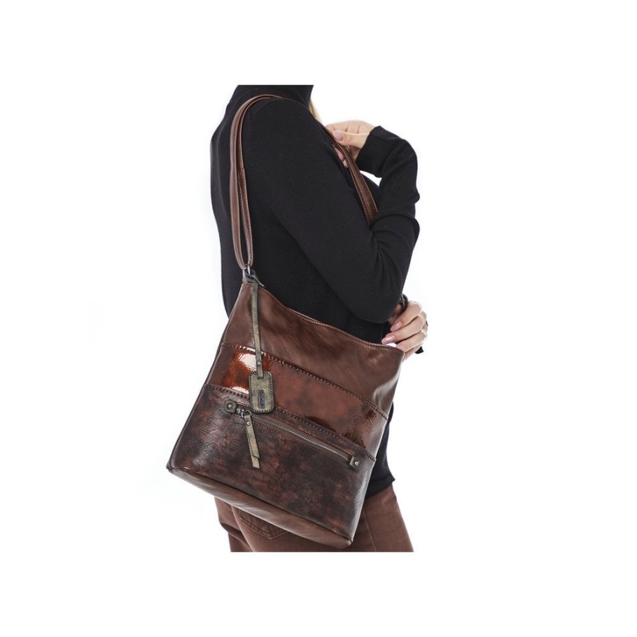 Brown Rieker H1301-25 Women Brown Zipper Bag