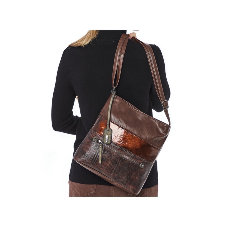 Brown Rieker H1301-25 Women Brown Zipper Bag