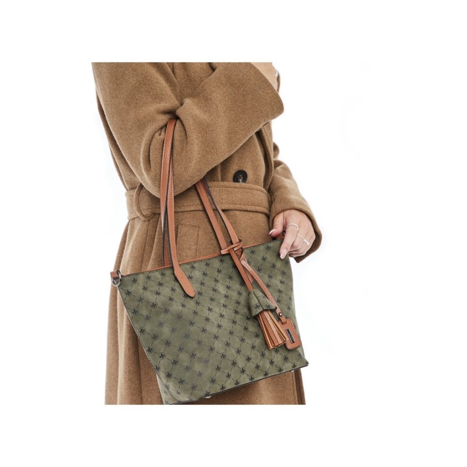 Green Rieker H1305-54 Women Green Zipper Bag