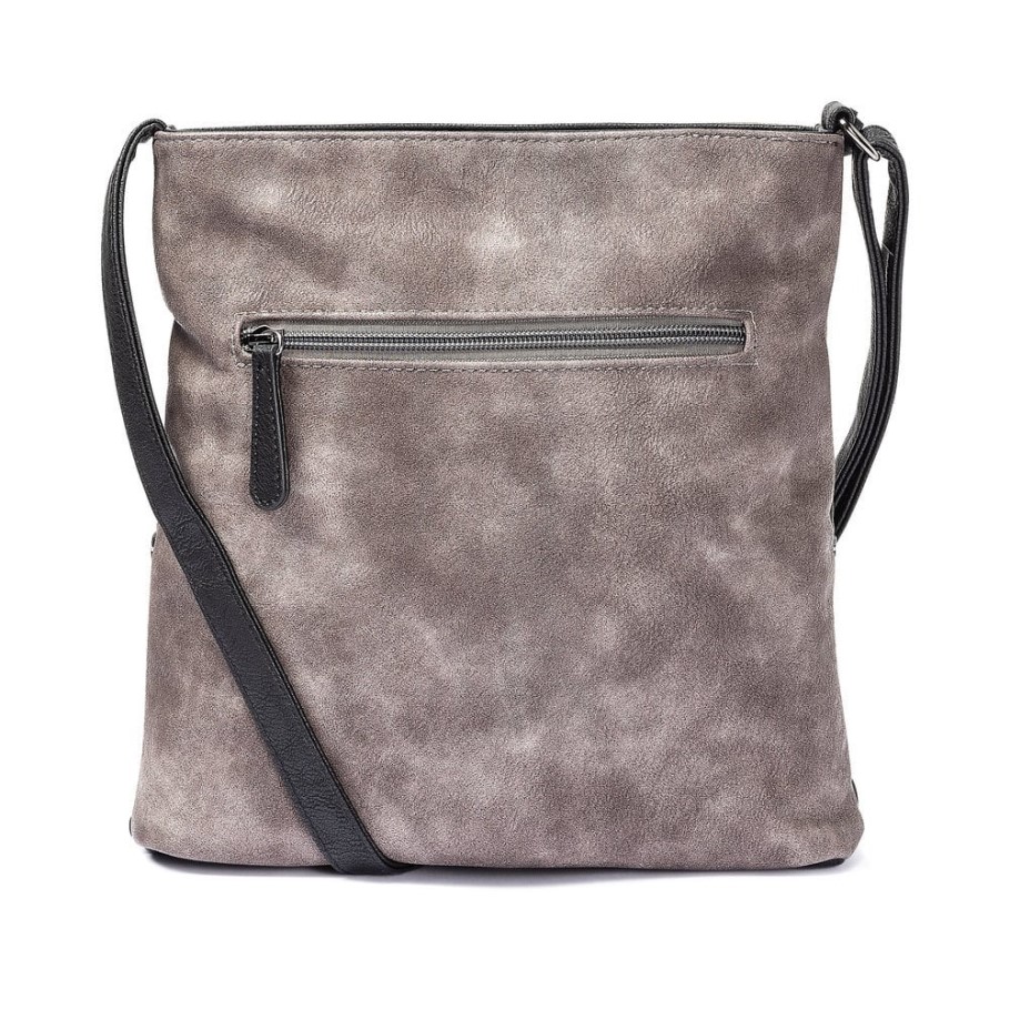 Grey Rieker H1301-45 Women Black Zipper Bag