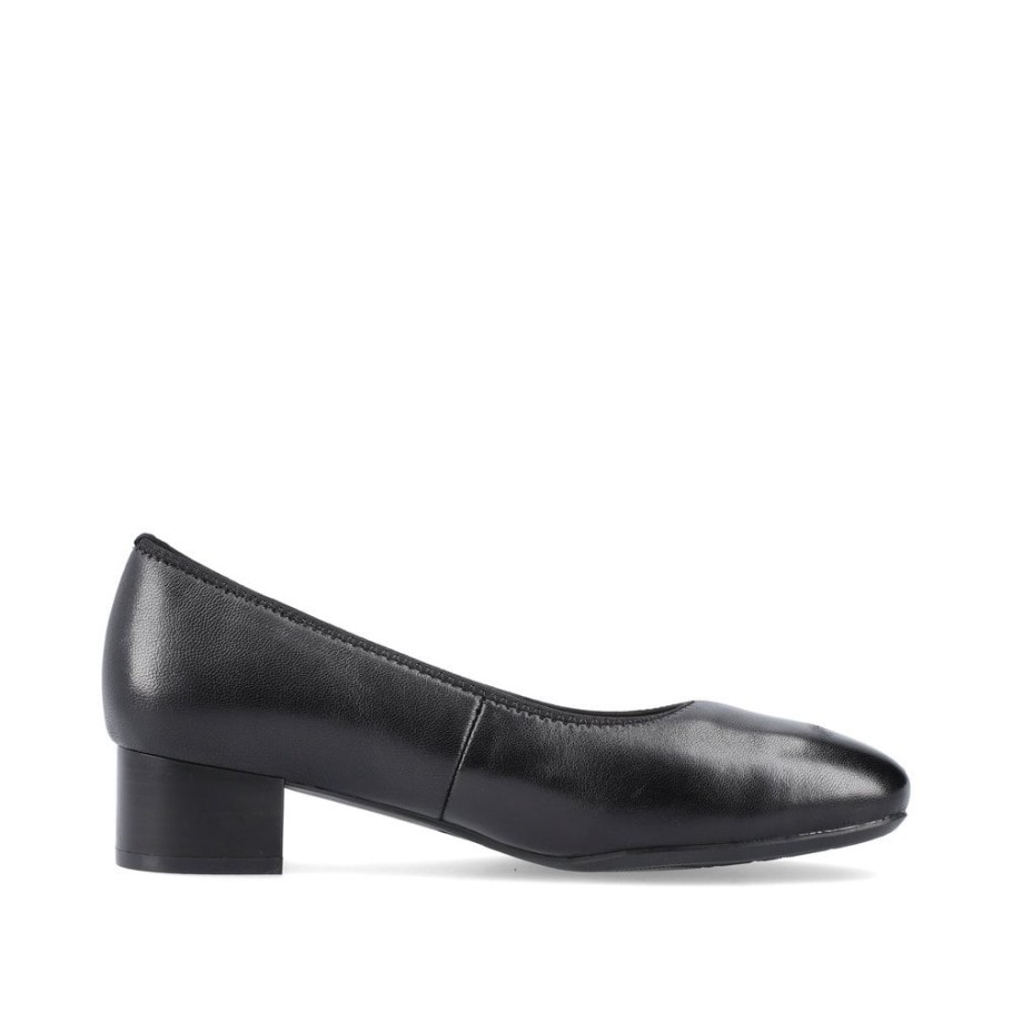 Rieker 49260 Women Slip-On Black Shoes