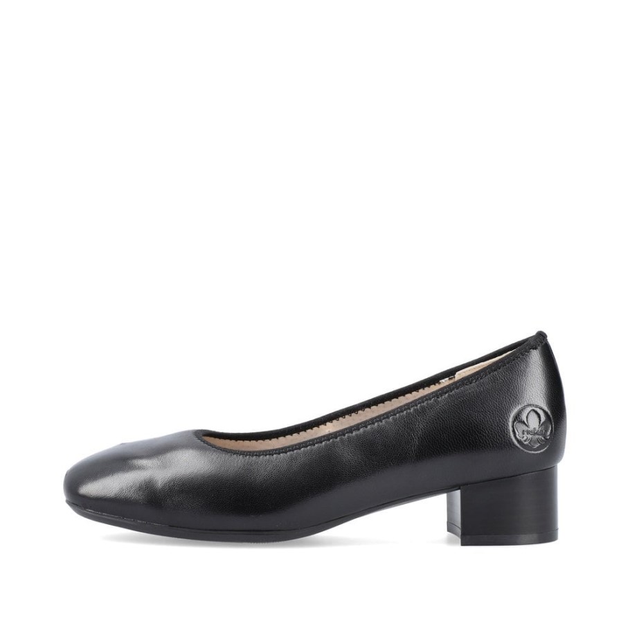 Rieker 49260 Women Slip-On Black Shoes