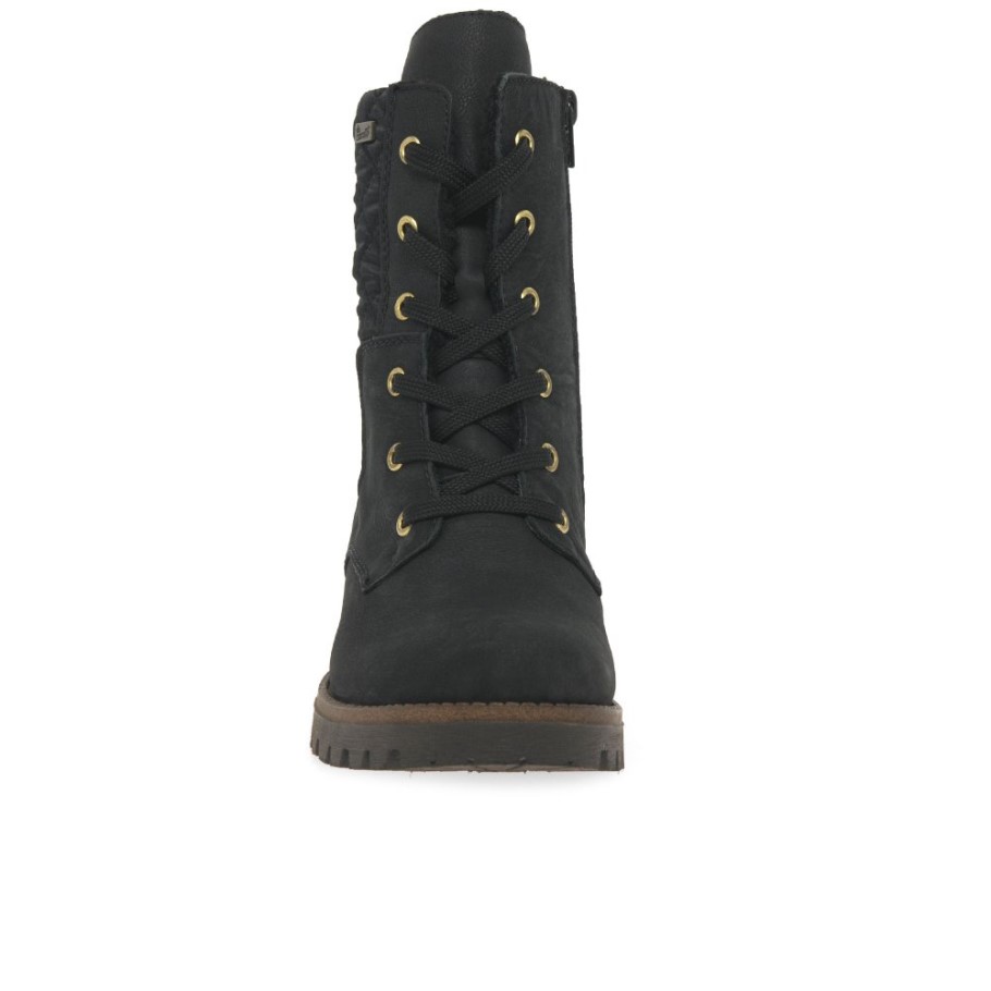 Black Rieker District Womens Ankle Boots