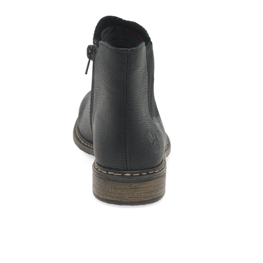 Black Rieker Elton Womens Chelsea Boots