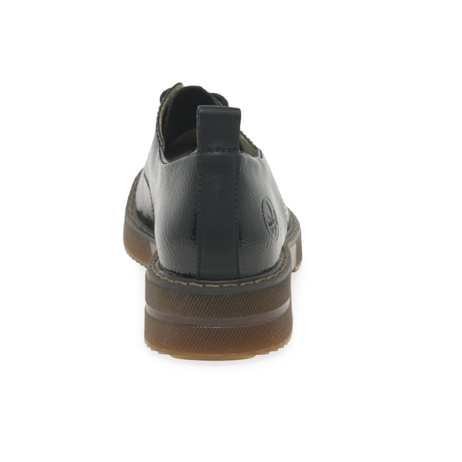 Black Rieker France Womens Shoes
