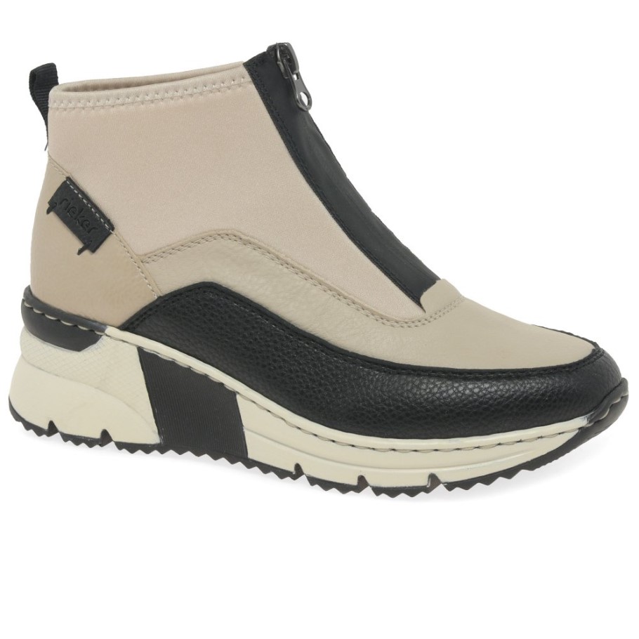 Black Rieker Greece Womens Ankle Boots
