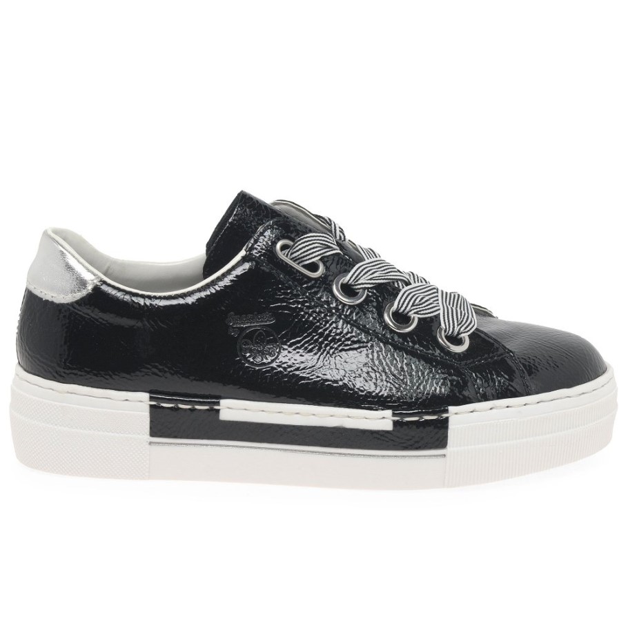Black Rieker Lagro Womens Trainers