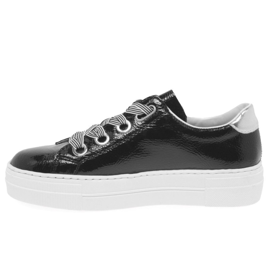 Black Rieker Lagro Womens Trainers