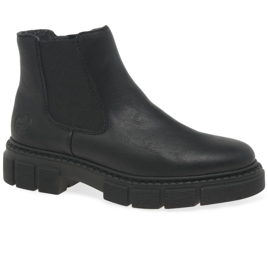 Black Rieker Nula Womens Chelsea Boots