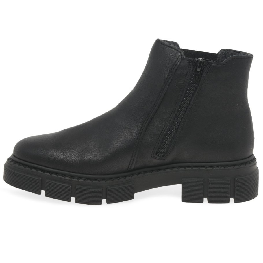 Black Rieker Nula Womens Chelsea Boots