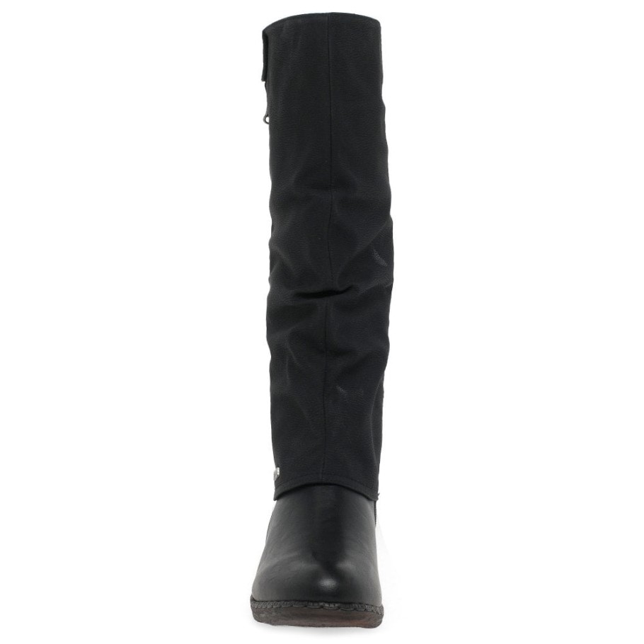 Black Rieker Sierra Womens Long Boots