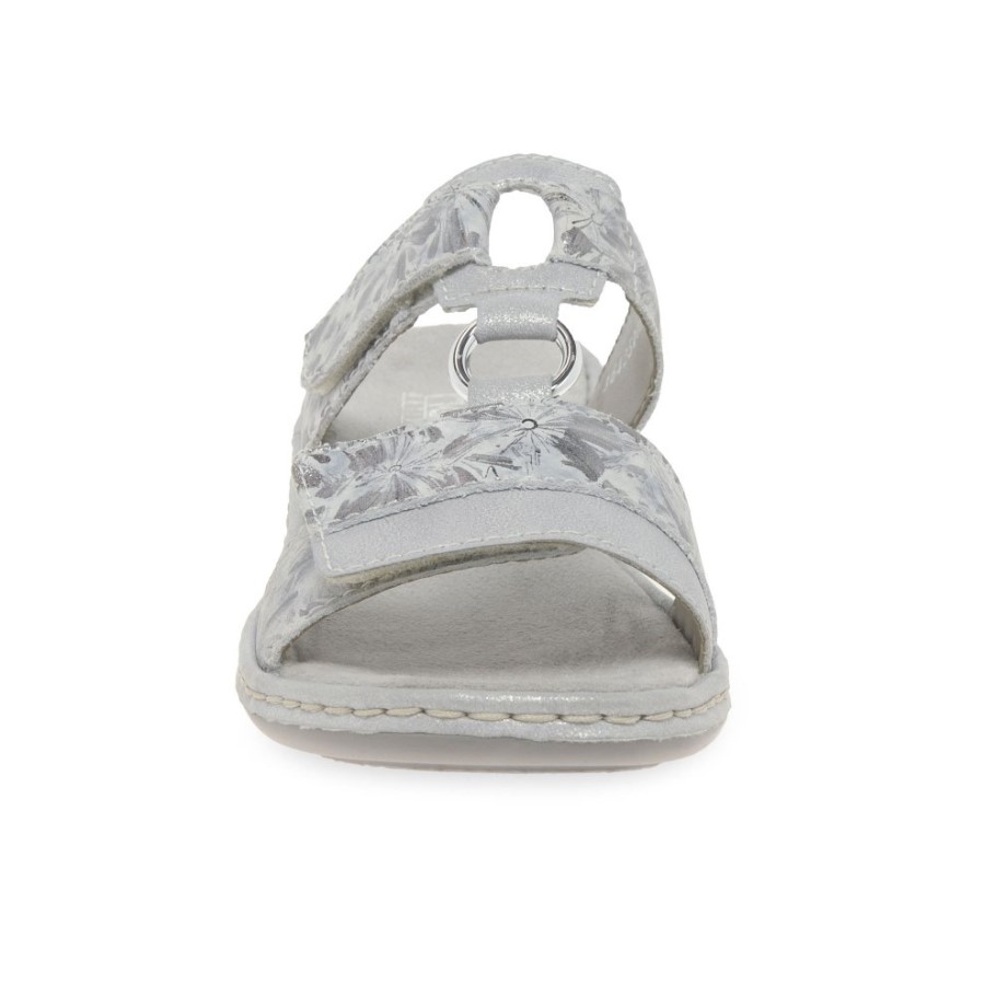 Metallic Rieker Space Womens Riptape Sandals