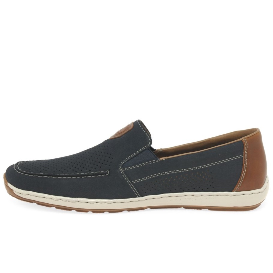 Nubuck Rieker Mariner Mens Slip On Boat Shoes