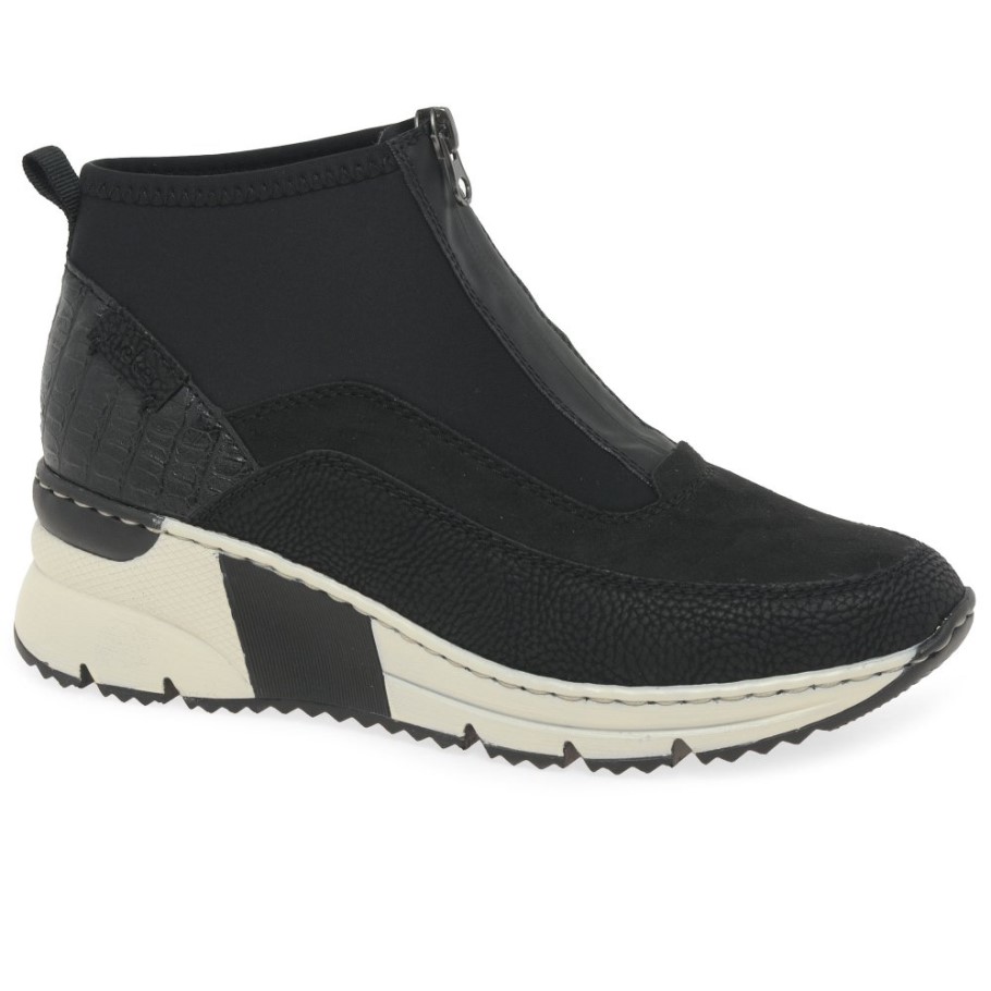 Rieker Greece Womens Ankle Boots Black