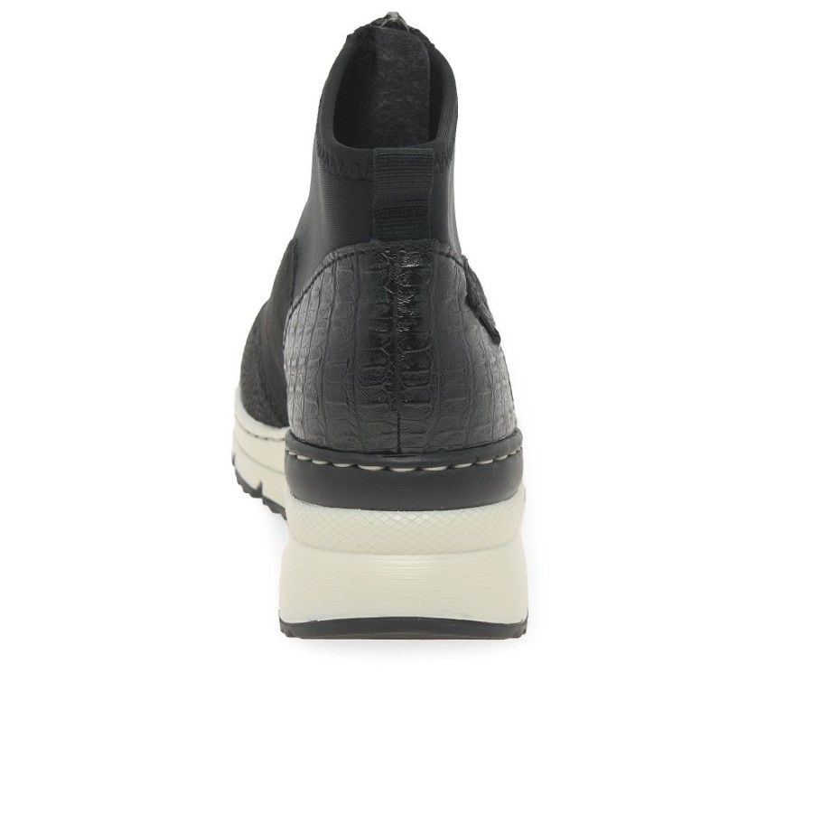Rieker Greece Womens Ankle Boots Black