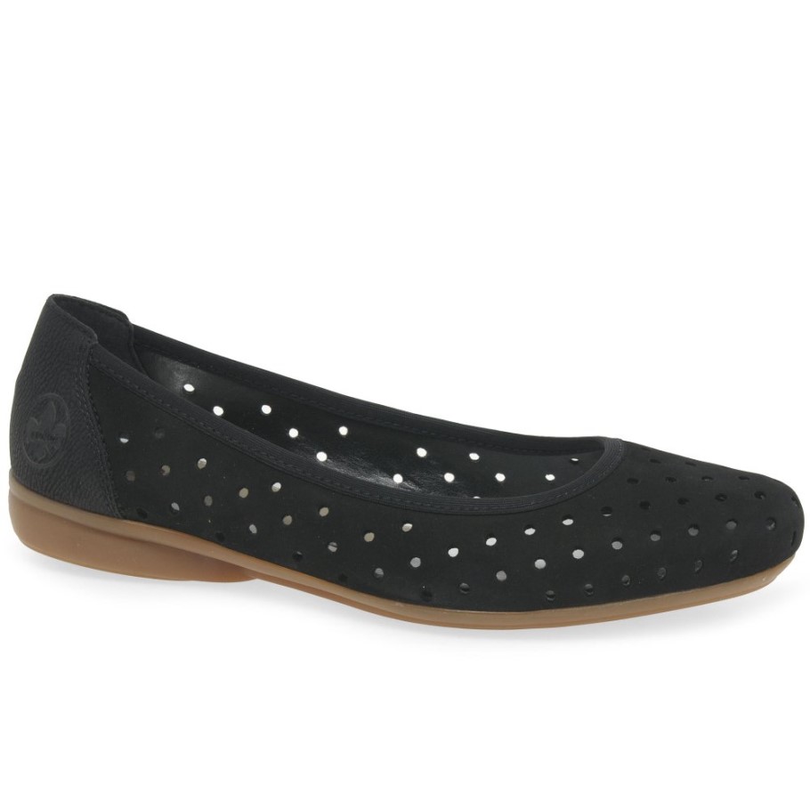 Rieker Harrington Womens Ballet Pumps Black