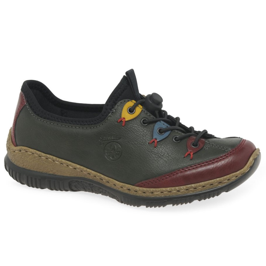 Rieker Herbie Womens Pull On Shoes Wine