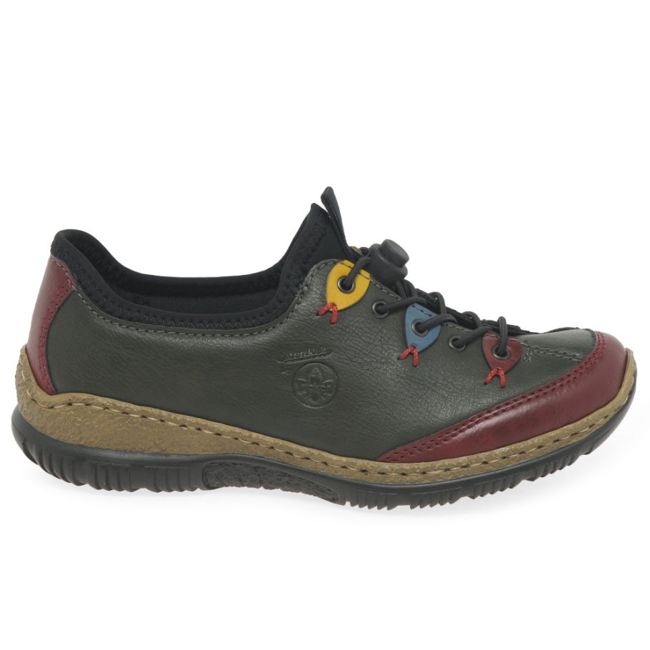 Rieker Herbie Womens Pull On Shoes Wine