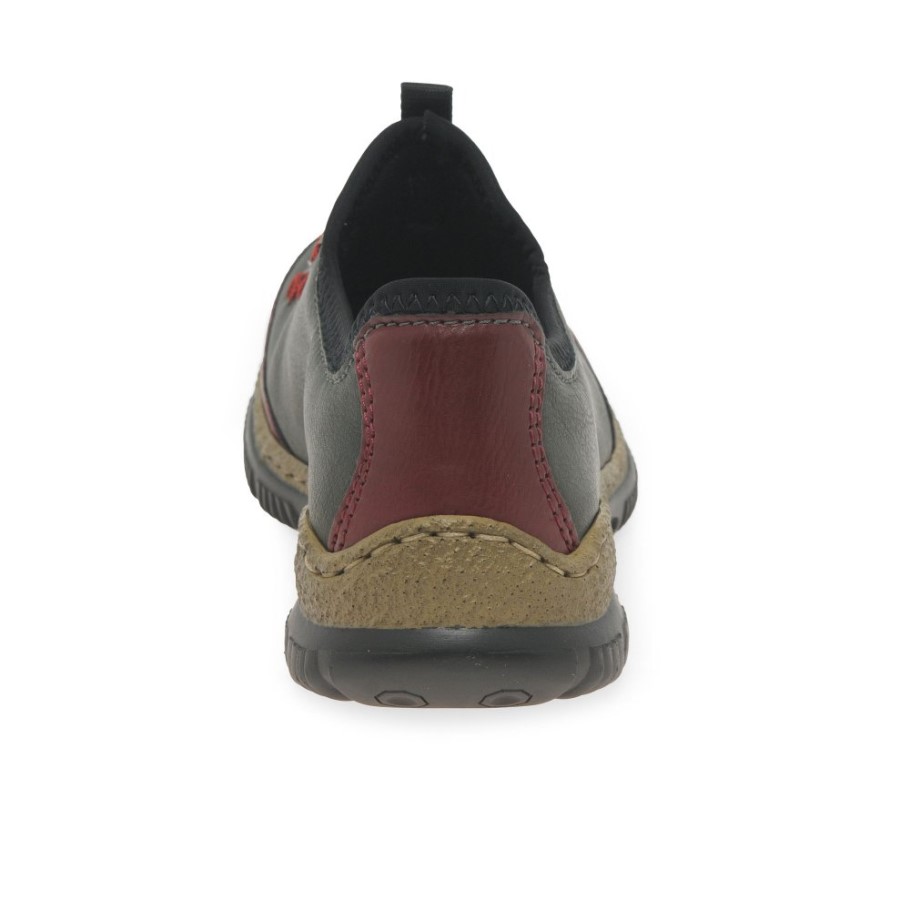 Rieker Herbie Womens Pull On Shoes Wine