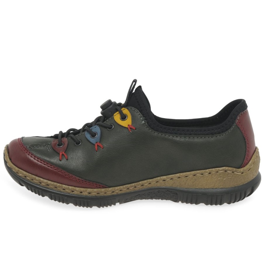 Rieker Herbie Womens Pull On Shoes Wine