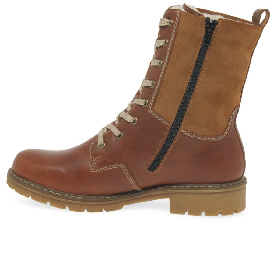 Rieker Hike Womens Ankle Boots Tan