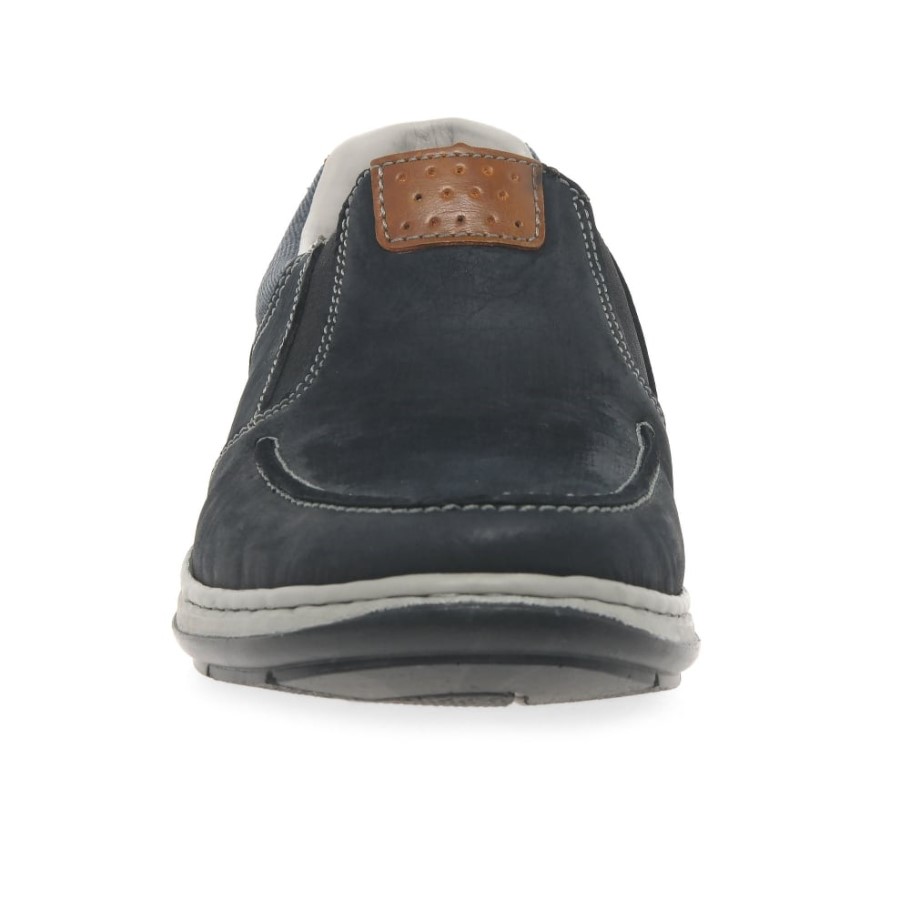 Rieker Patros Mens Casual Slip On Shoes Nubuck