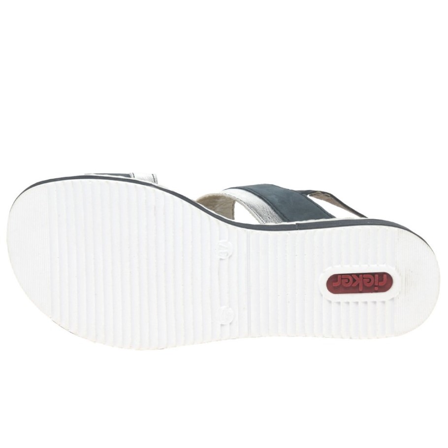 Rieker Saints Womens Wedge Heel Sandals Pacific