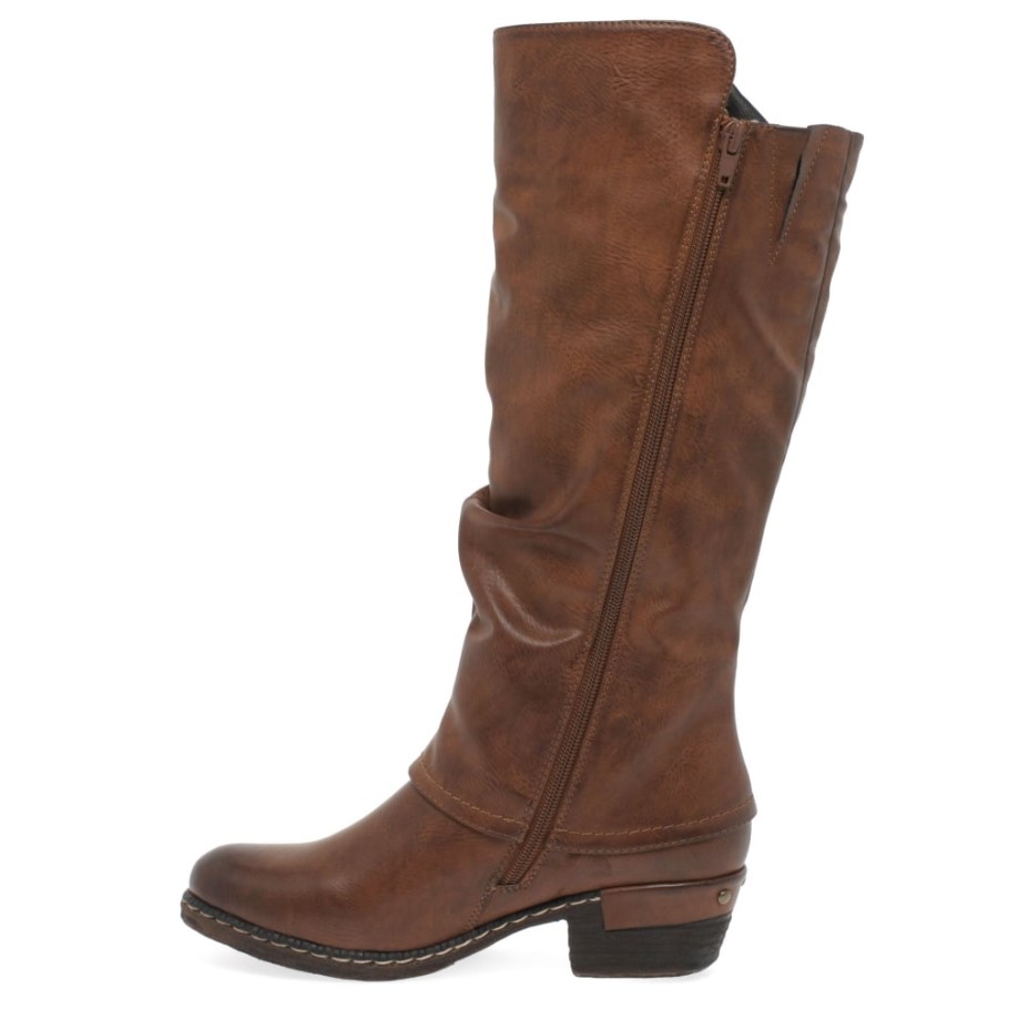 Rieker Sierra Womens Long Boots Tan