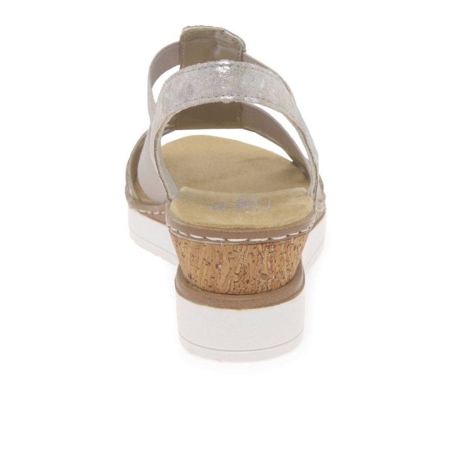 Rieker Sorella Womens Wedge Heel Sandals Rose