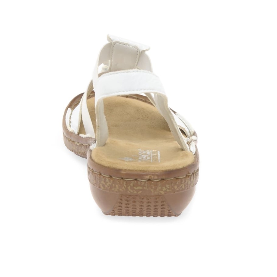 Rieker Trim Womens Sling Back Sandals White