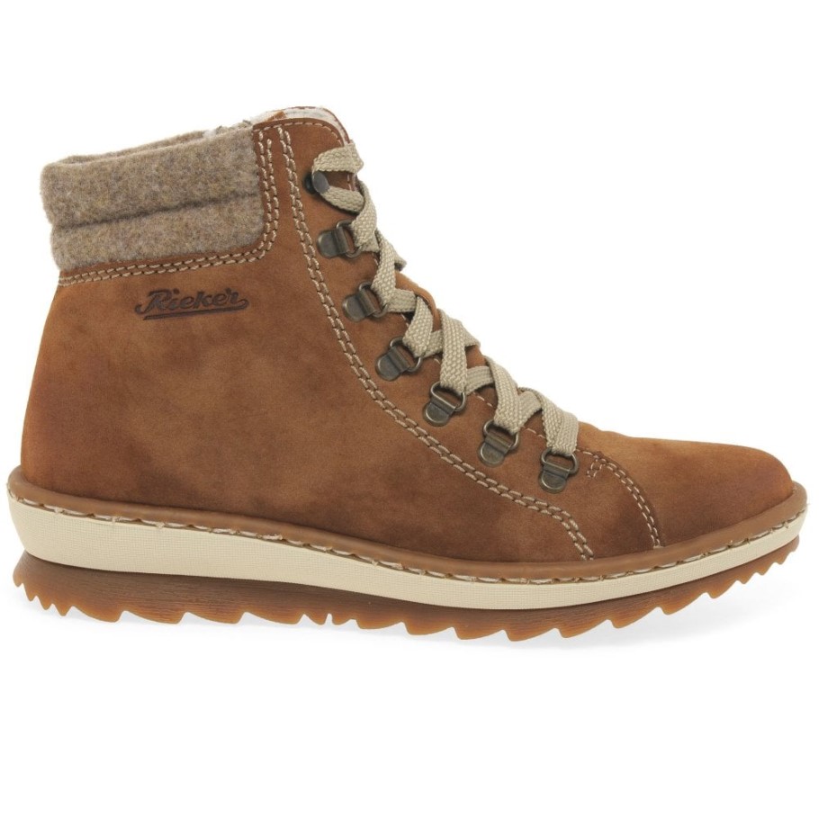 Tan Rieker Woodland Womens Walking Boots