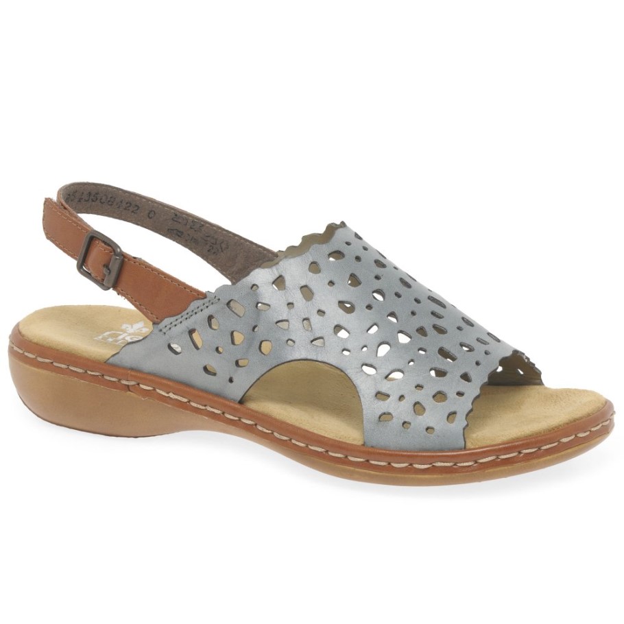 White Rieker Andora Womens Sandals