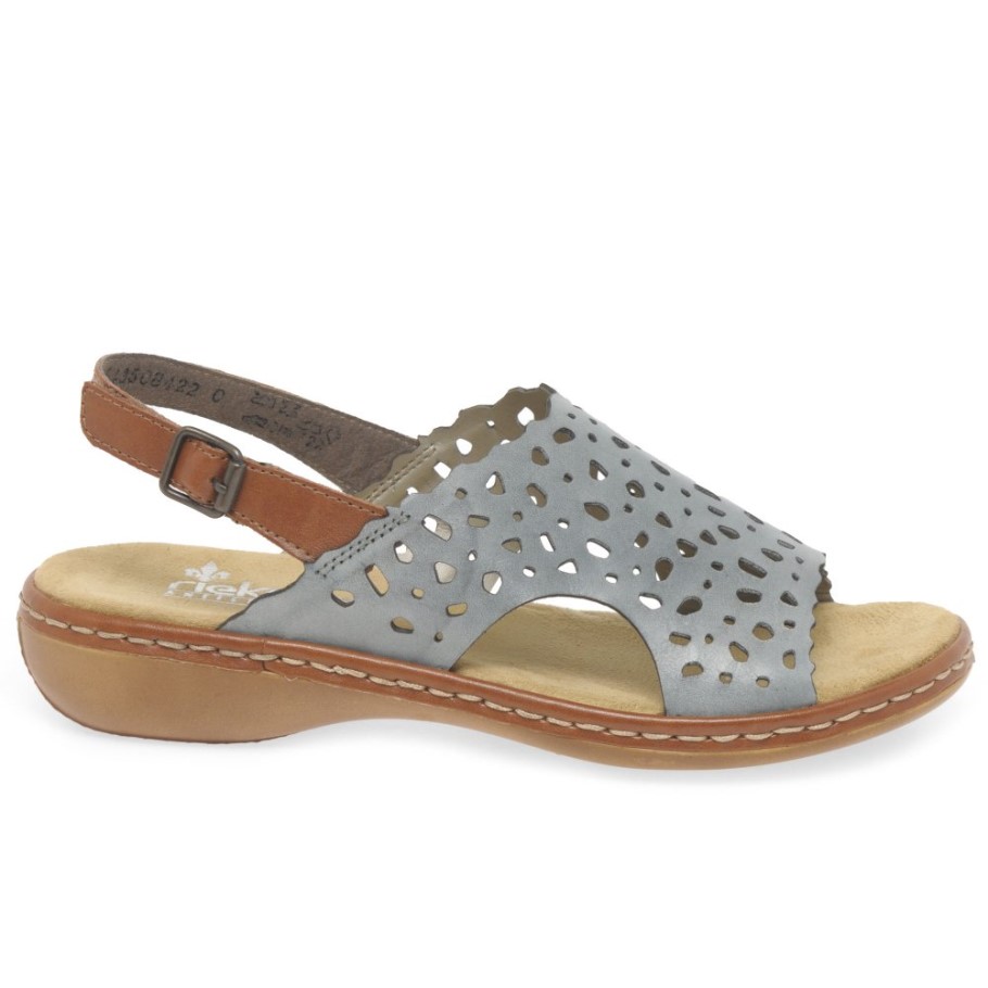 White Rieker Andora Womens Sandals