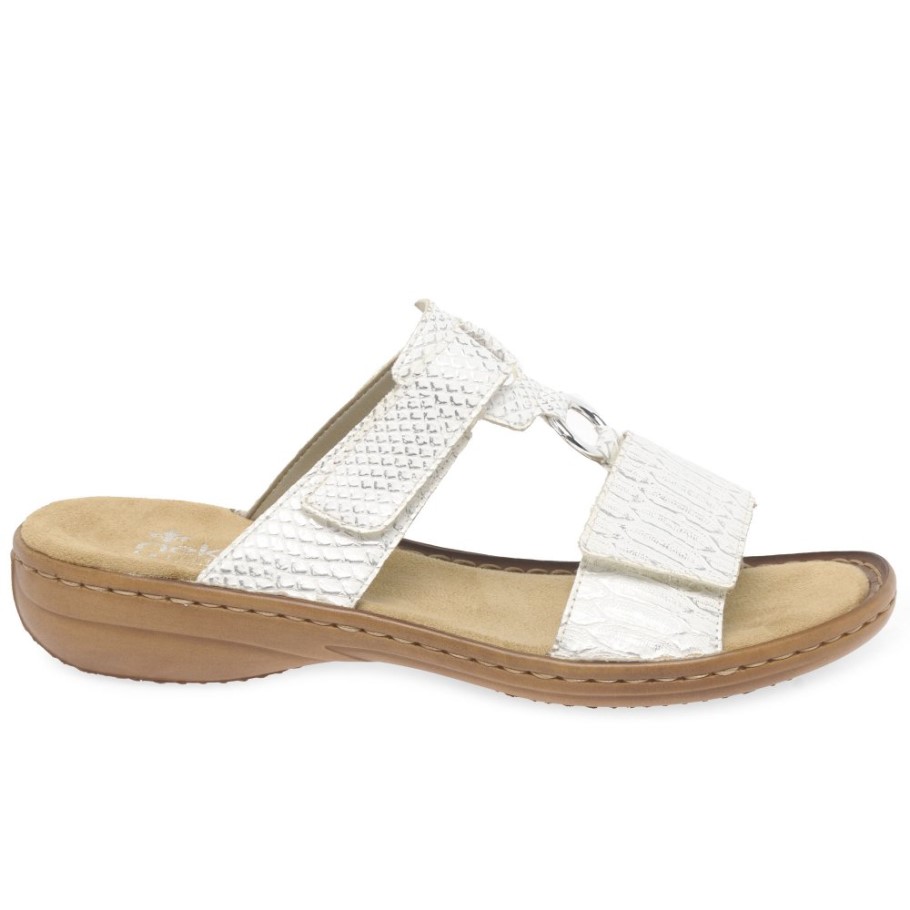 White Rieker Festival Womens Casual Mules
