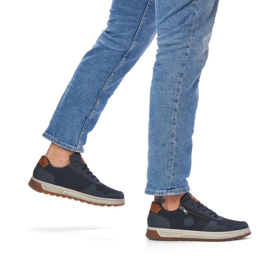 Rieker 37029 Men's Shoes Blue