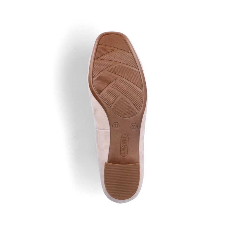 Rieker 49260 Women Slip-On Shoes Beige