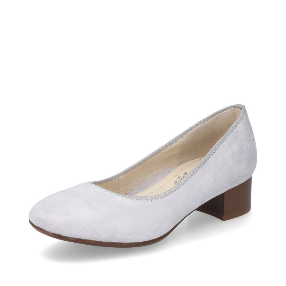 Rieker 49260 Women Slip-On Shoes Grey