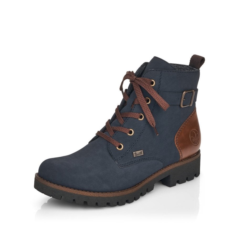 Rieker 78502 Women Boots Blue
