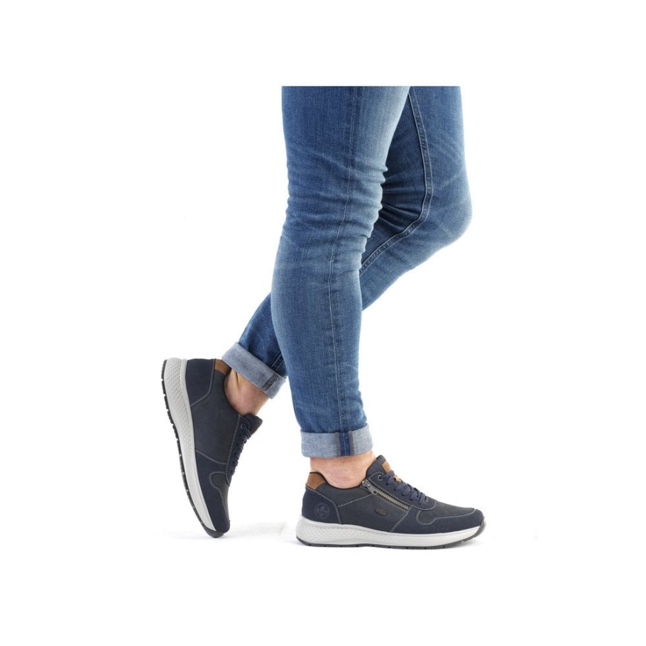 Rieker B7613 Men's Shoes Blue