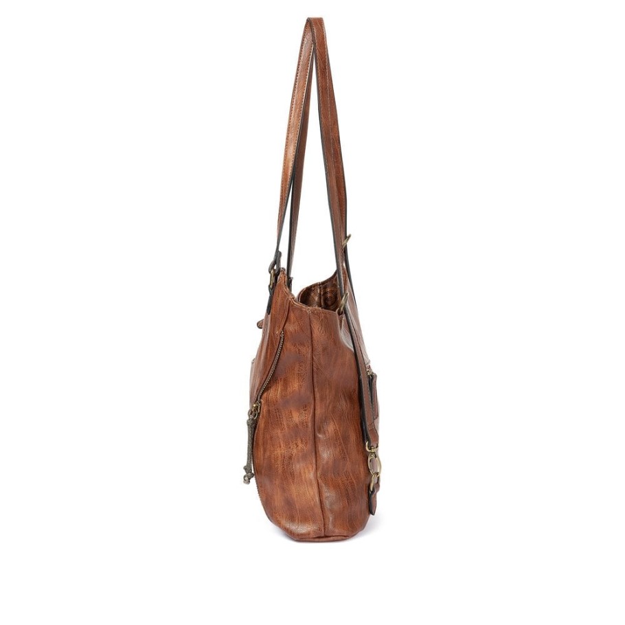 Rieker H1025-22 Women Brown Zipper Handbag Brown