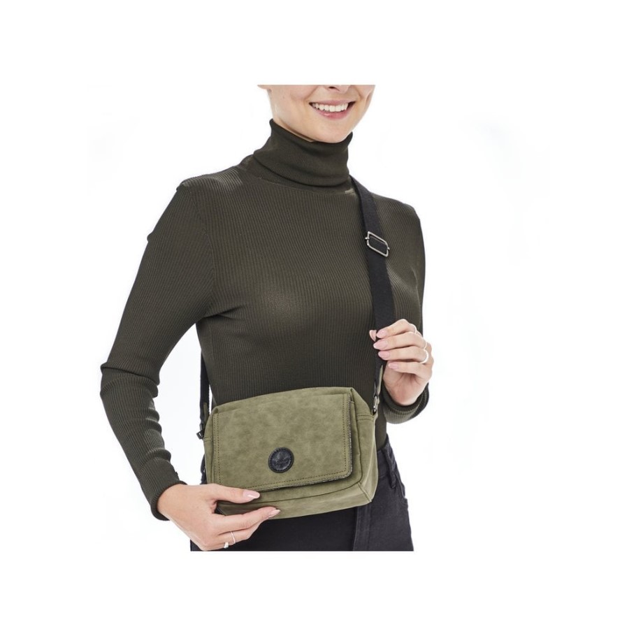 Rieker H1455-52 Women Green Zipper Handbag Green
