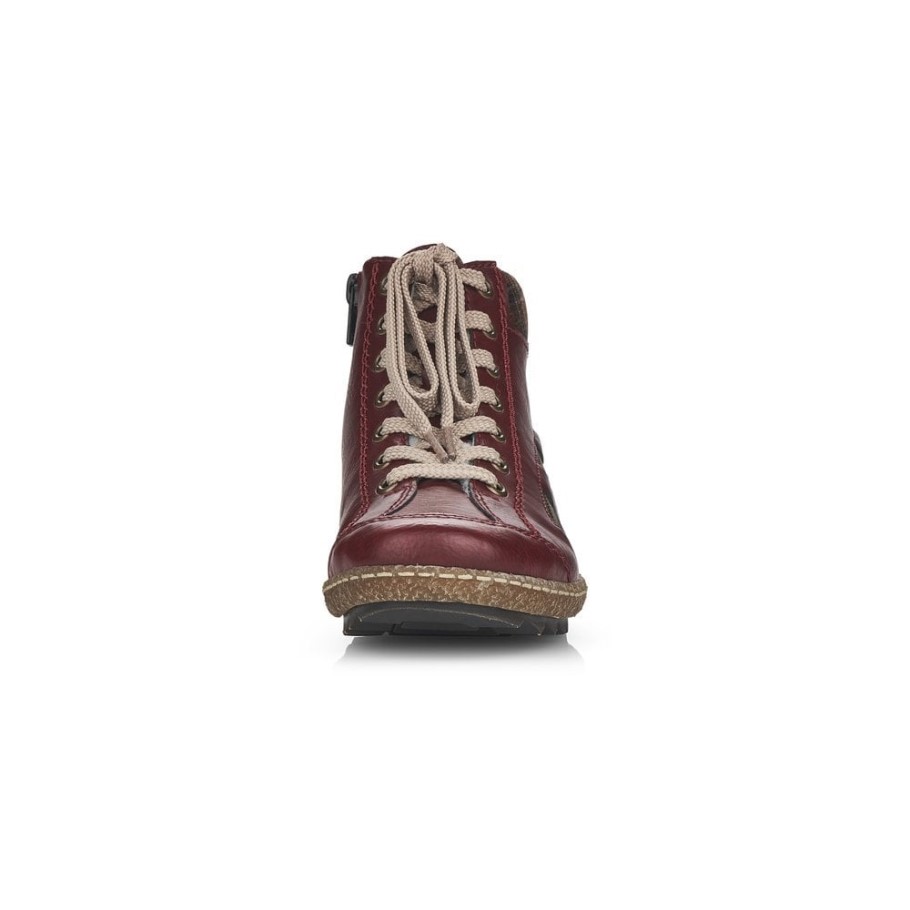 Rieker L7543 Women Ankle Boots Red