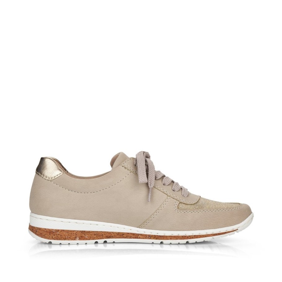 Rieker N5121 Women Shoes Beige